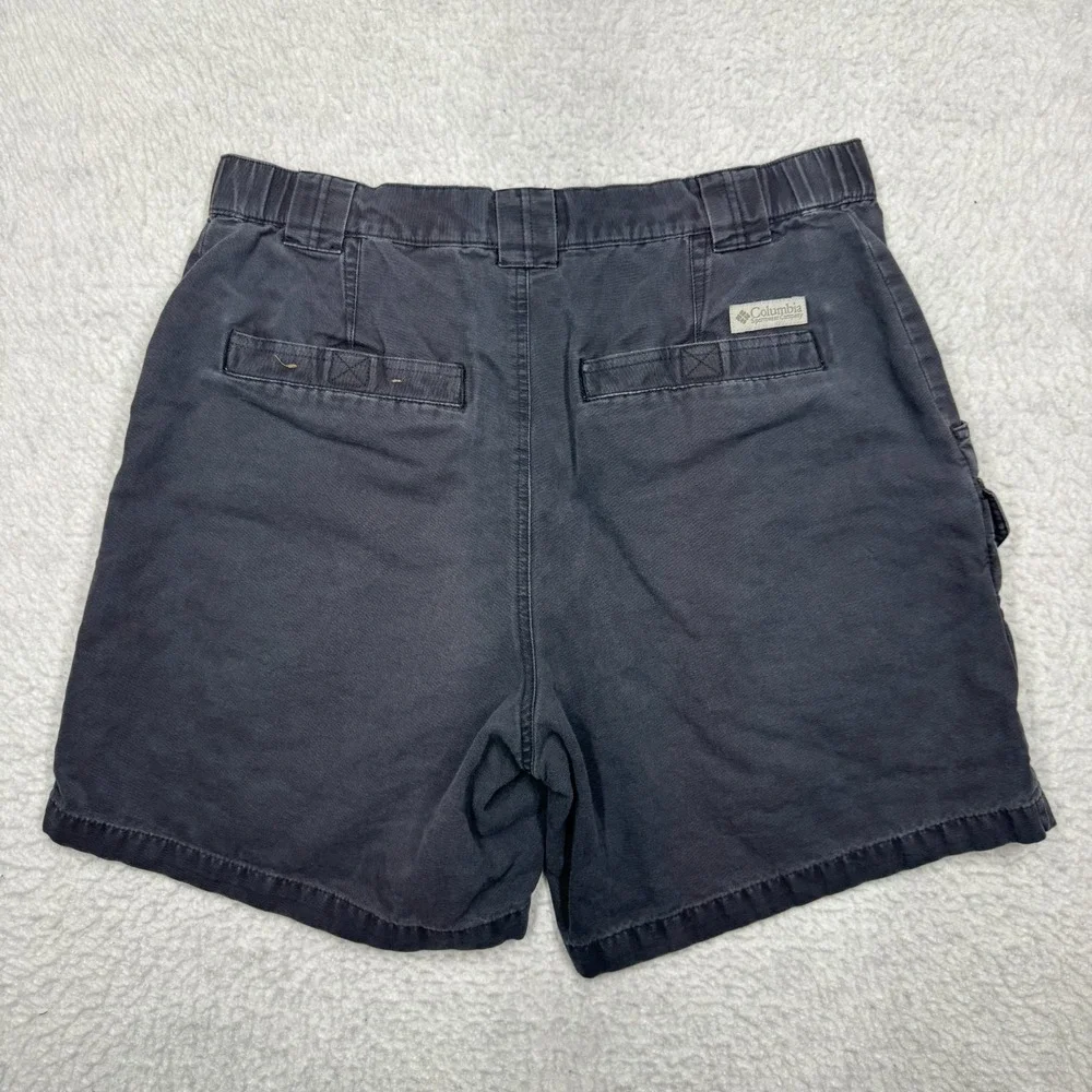Columbia Cargo Safari Shorts Gray 100% Cotton Men's Size 32x6
